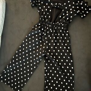 Black and White Polka Dot Jumpsuit